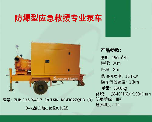 防爆型應急救援專用泵車